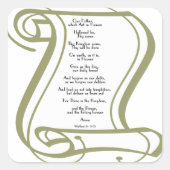 Das Fürstengebet Quadratischer Aufkleber (Vorderseite)