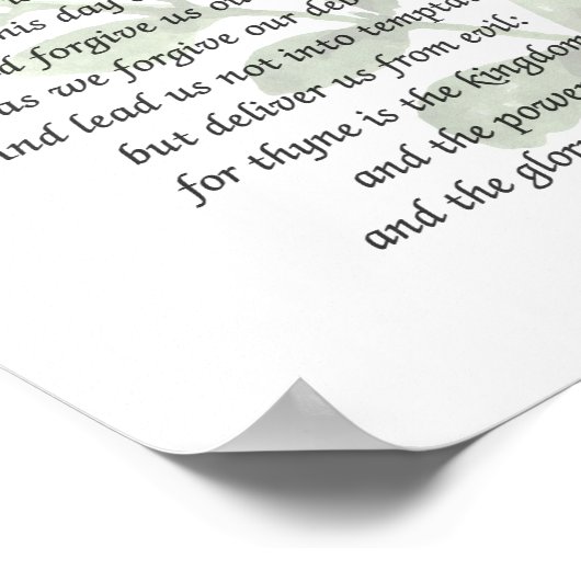 Das Fürstgebet Poster (Ecke)