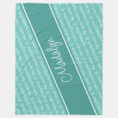 Das Fußballfeld ist mein glücklicher Ort aquamarin Fleecedecke (Vorderseite)