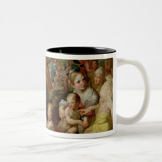 Das Füttern der fünf tausend Zweifarbige Tasse (Rechts)