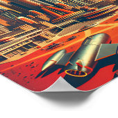 Das futuristische Martian City Poster im Stil des  (Ecke)