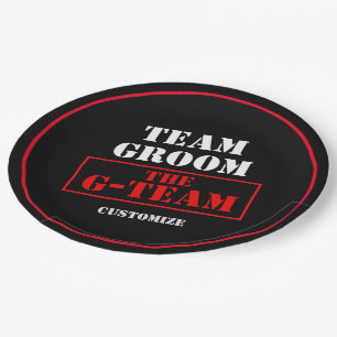 Das G-Team Team Groom Pappteller