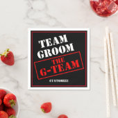 Das G-Team Team Groom Serviette (Beispiel)