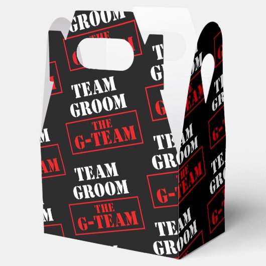 Das Gable für das Team der G-Teams Geschenkschachtel (Geöffnet)