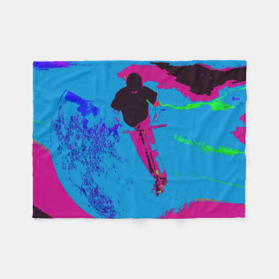 Das Galaxy-Reiten - Scooter Rider Fleece Blanket