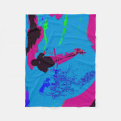 Das Galaxy-Reiten - Scooter Rider Fleece Blanket (Vorderseite)