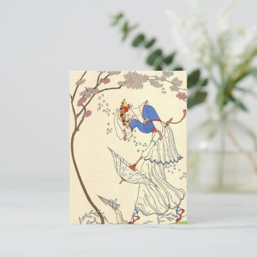 Das Gale von George Barbier Postkarte (Stehend Vorderseite)