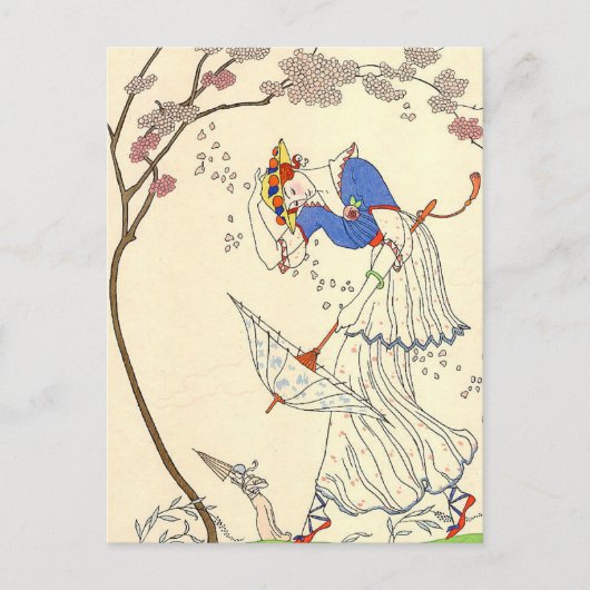 Das Gale von George Barbier Postkarte (Vorderseite)