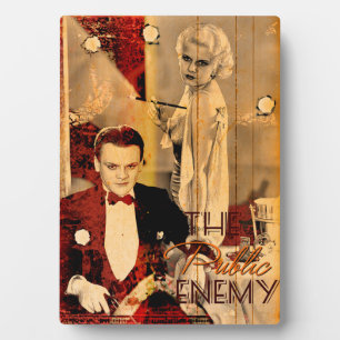 Das Gangster-Blonde-Mädchen Fotoplatte