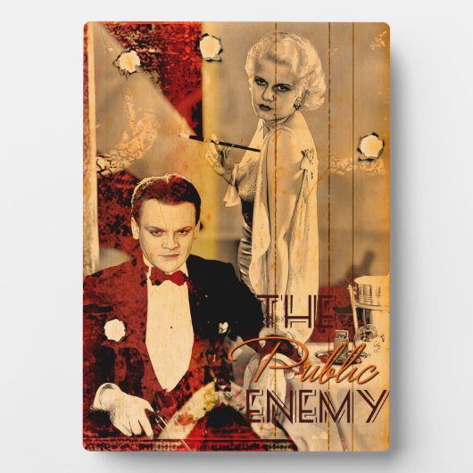 Das Gangster-Blonde-Mädchen Fotoplatte (Vorderseite)