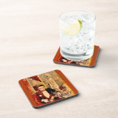 Das Gangster-Blonde-Mädchen Getränkeuntersetzer (Rechte Seite)