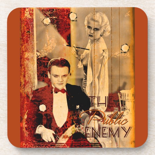 Das Gangster-Blonde-Mädchen Getränkeuntersetzer (Vorderseite)