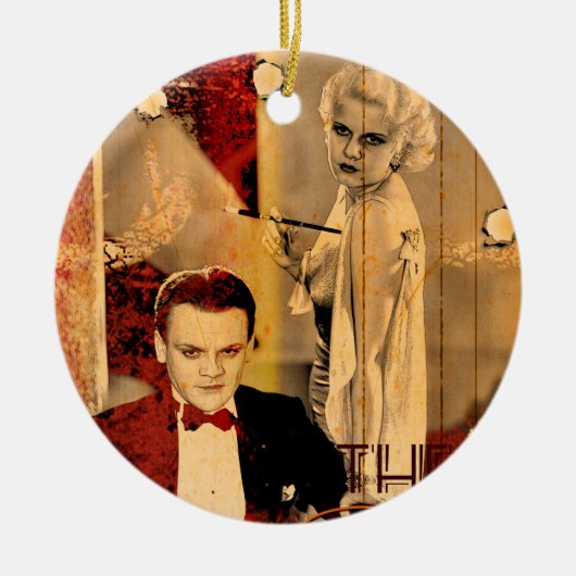 Das Gangster-Blonde-Mädchen Keramik Ornament (Vorne)