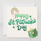 Das ganze Alter geschlechtsneutral st. Patricks Ge Einladung (Rückseite)