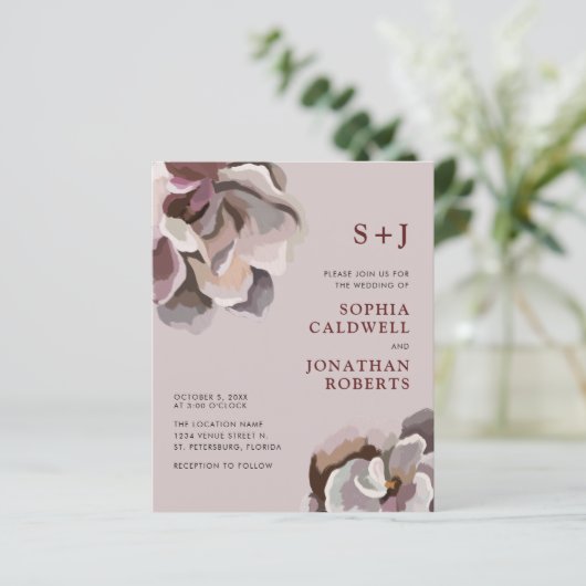 Das ganze Budget in einem Abstrakten Blumenzettel (Stehend Vorderseite)