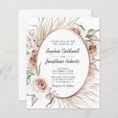 Das ganze Budget in einem Boho Blumenwald Einladun (Vorne/Hinten)