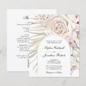 Das ganze Budget in einem Boho Pink Rose Einladung (Vorne/Hinten)