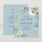 Das ganze Budget in einem Dusty Blue Floral Weddin (Vorne/Hinten)