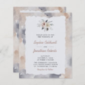 Das ganze Budget in einem Dusty Pink Roses Einladu (Vorne/Hinten)