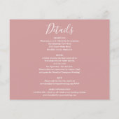 Das ganze Budget in einem Dusty Rose Foto Hochzeit (Rückseite)