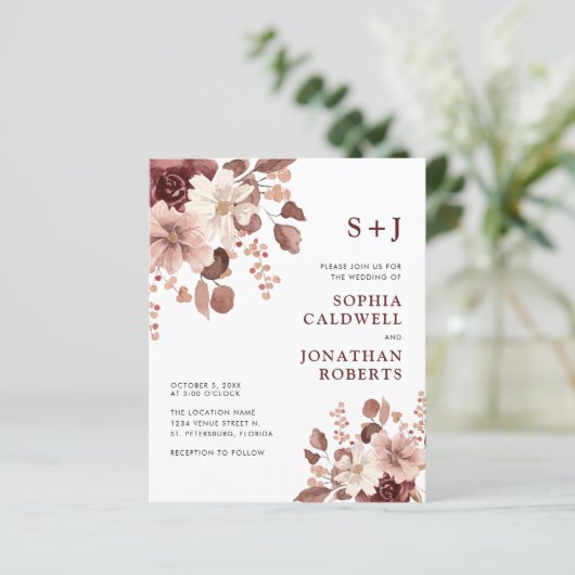 Das ganze Budget in einem Eukalyptus-Blumenzettel (Stehend Vorderseite)