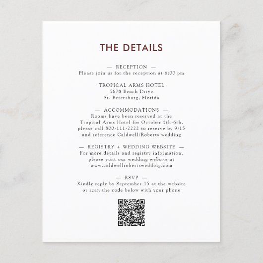 Das ganze Budget in einem Eukalyptus-Blumenzettel (Rückseite)