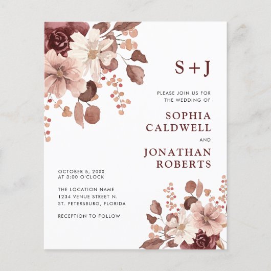 Das ganze Budget in einem Eukalyptus-Blumenzettel (Vorderseite)