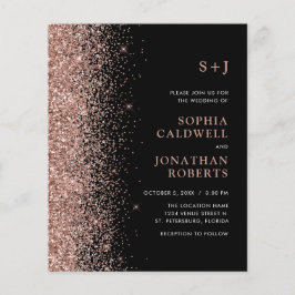 Das ganze Budget in einem Glitzer auf der Einladun