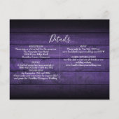 Das ganze Budget in einem Lila Foto Hochzeit einla (Rückseite)