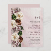 Das ganze Budget in einem Moody Floral Wedding Ein (Vorne/Hinten)