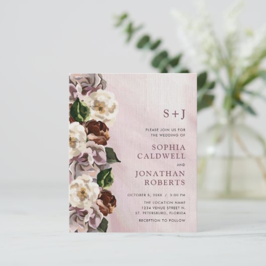 Das ganze Budget in einem Moody Floral Wedding Ein (Stehend Vorderseite)