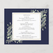 Das ganze Budget in einem Navy Blue Foto Hochzeits (Rückseite)