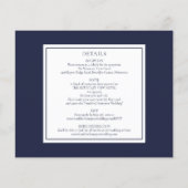 Das ganze Budget in einem Navy Blue Foto Hochzeits (Rückseite)