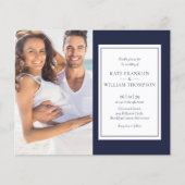 Das ganze Budget in einem Navy Blue Foto Hochzeits (Vorderseite)