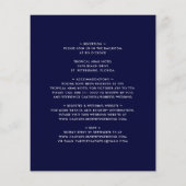 Das ganze Budget in einem Navy Blue Wedding (Rückseite)