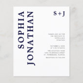 Das ganze Budget in einem Navy Blue Wedding (Vorderseite)