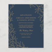 Das ganze Budget in einem Navy Blue Wedding Flyer (Vorne)