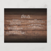 Das ganze Budget in einem rustikalen Foto für Hoch (Rückseite)