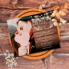 Das ganze Budget in einem rustikalen Foto Hochzeit