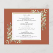 Das ganze Budget in einem Terracotta Foto Hochzeit (Rückseite)