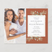 Das ganze Budget in einem Terracotta Foto Hochzeit (Vorderseite)