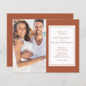 Das ganze Budget in einem Terracotta Foto Hochzeit (Vorne/Hinten)