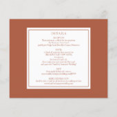 Das ganze Budget in einem Terracotta Foto Hochzeit (Rückseite)