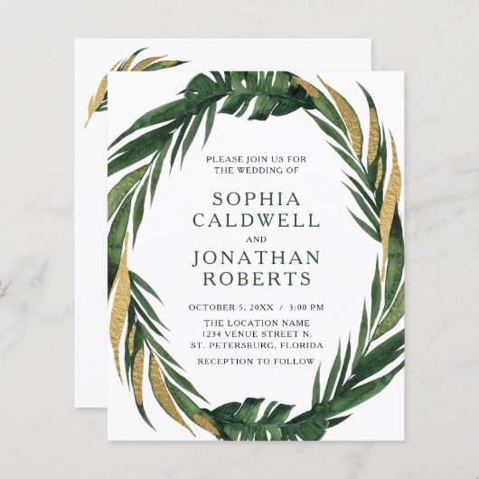 Das ganze Budget in einem tropischen Palmenhain (Vorne/Hinten)