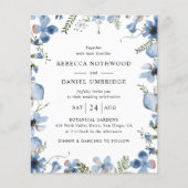 Das ganze Budget in einer Blauen Blumen Hochzeitsf (Vorderseite)