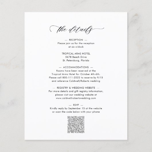 Das ganze Budget in einer einzigen kalligraphische (Rückseite)