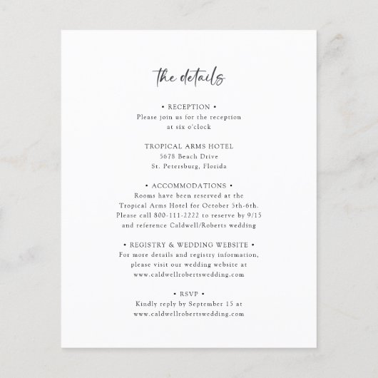 Das ganze Budget in einer einzigen kalligraphische (Rückseite)