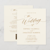 Das ganze Budget in einer Goldkalligrafie-Hochzeit (Vorne/Hinten)