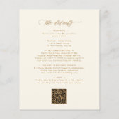 Das ganze Budget in einer Goldkalligrafie-Hochzeit (Rückseite)