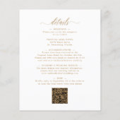 Das ganze Budget in einer Goldkalligrafie-Hochzeit (Rückseite)